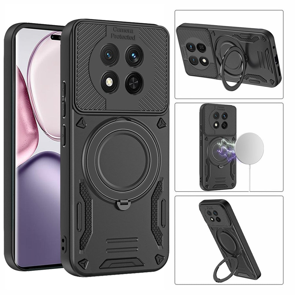 Honor Magic7 Lite 5G  /  X60 Pro 5G  /  X9c 5G Magnetische Handyhülle – Aus stoßfestem TPU & PC, mit integriertem Ständer