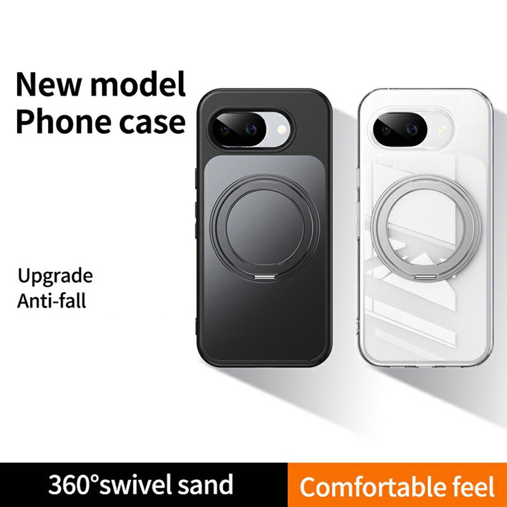 For Google Pixel 10a Magnetic Case TPU + Acrylic + Metal Kickstand Matte Phone Cover