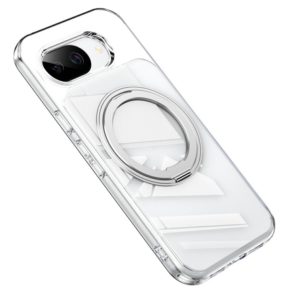 For Google Pixel 10a Magnetic Case TPU + Acrylic + Metal Kickstand Matte Phone Cover