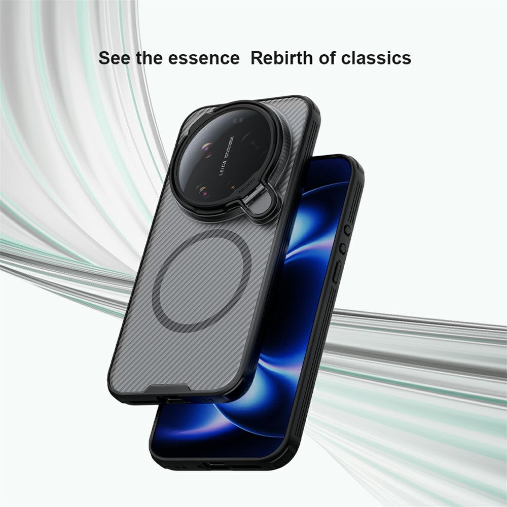 Xiaomi 17 Ultra 5G – Magnetische transparente Handyhülle aus Metall, Kunststoff und TPU