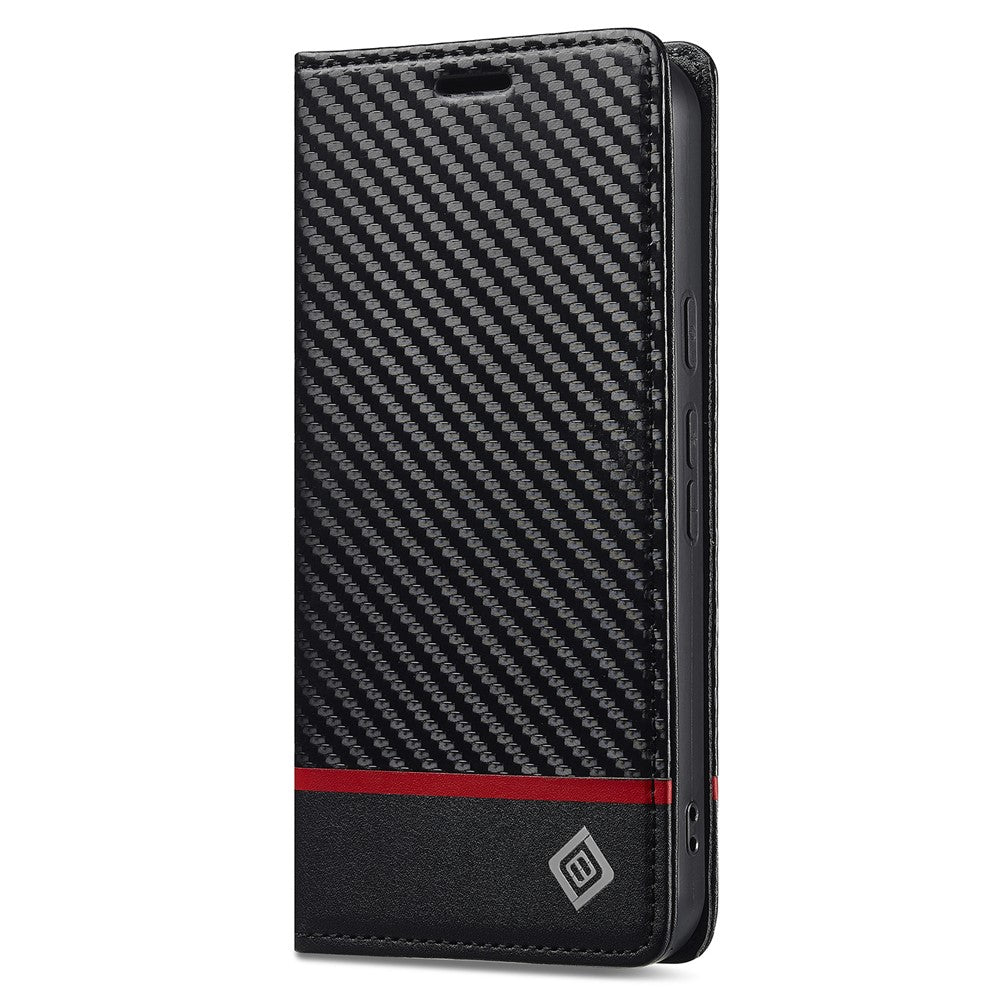 LC.IMEEKE For Google Pixel 10a Case Carbon Fiber Texture Leather Wallet Phone Cover
