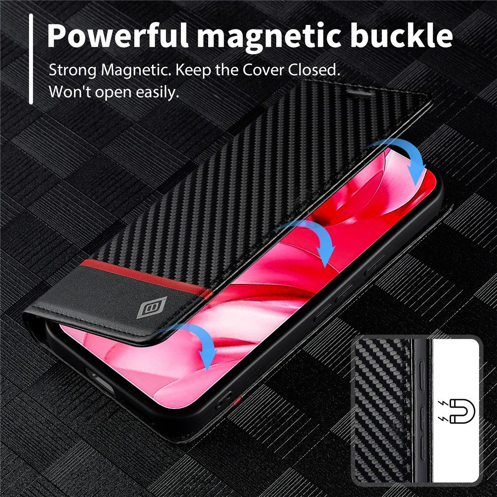 LC.IMEEKE For Google Pixel 10a Case Carbon Fiber Texture Leather Wallet Phone Cover