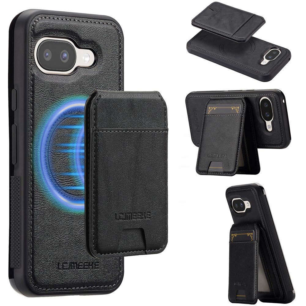 LC.IMEEKE L3 For Google Pixel 10a Magnetic Case Detachable Card Holder Leather TPU Mobile Cover