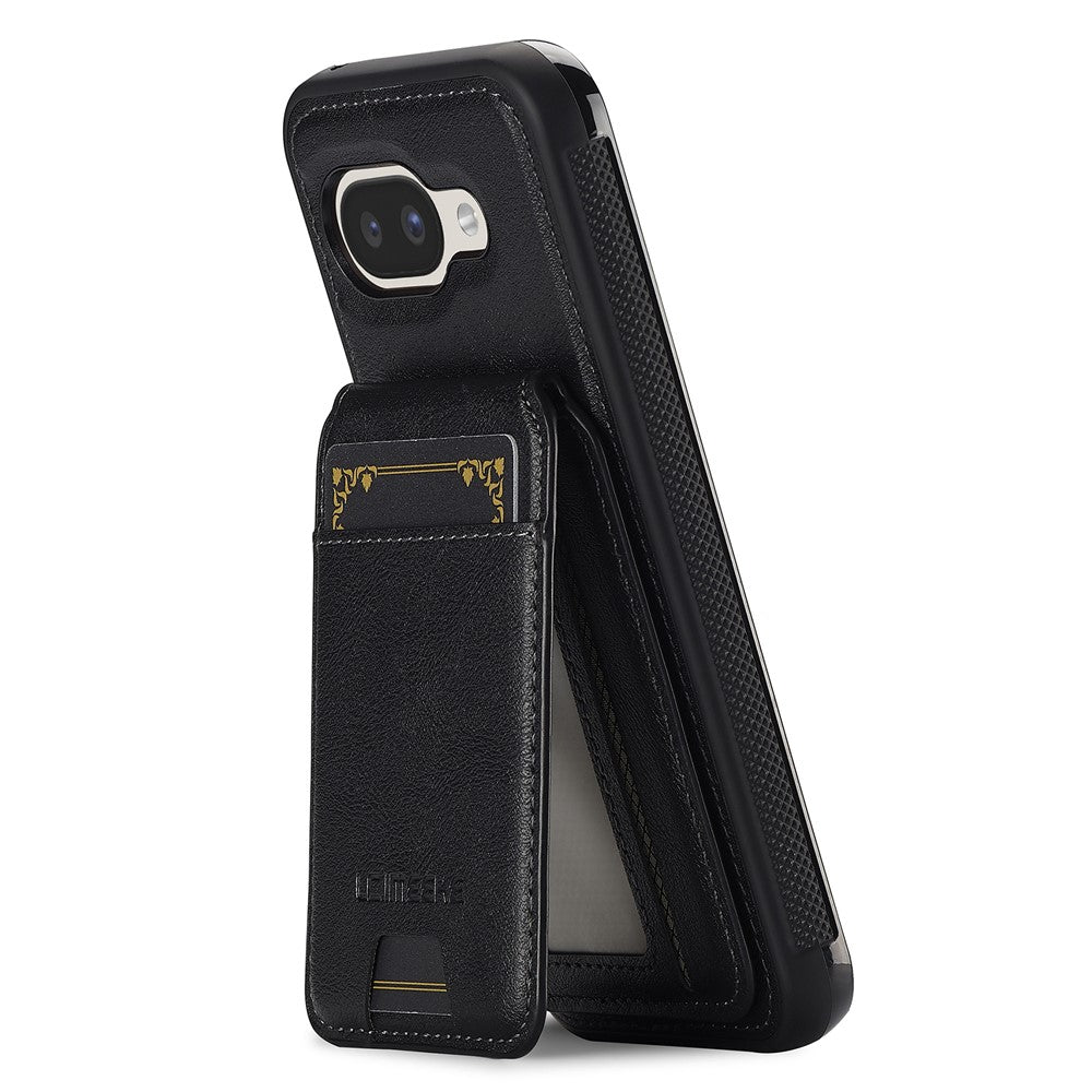 LC.IMEEKE L3 For Google Pixel 10a Magnetic Case Detachable Card Holder Leather TPU Mobile Cover