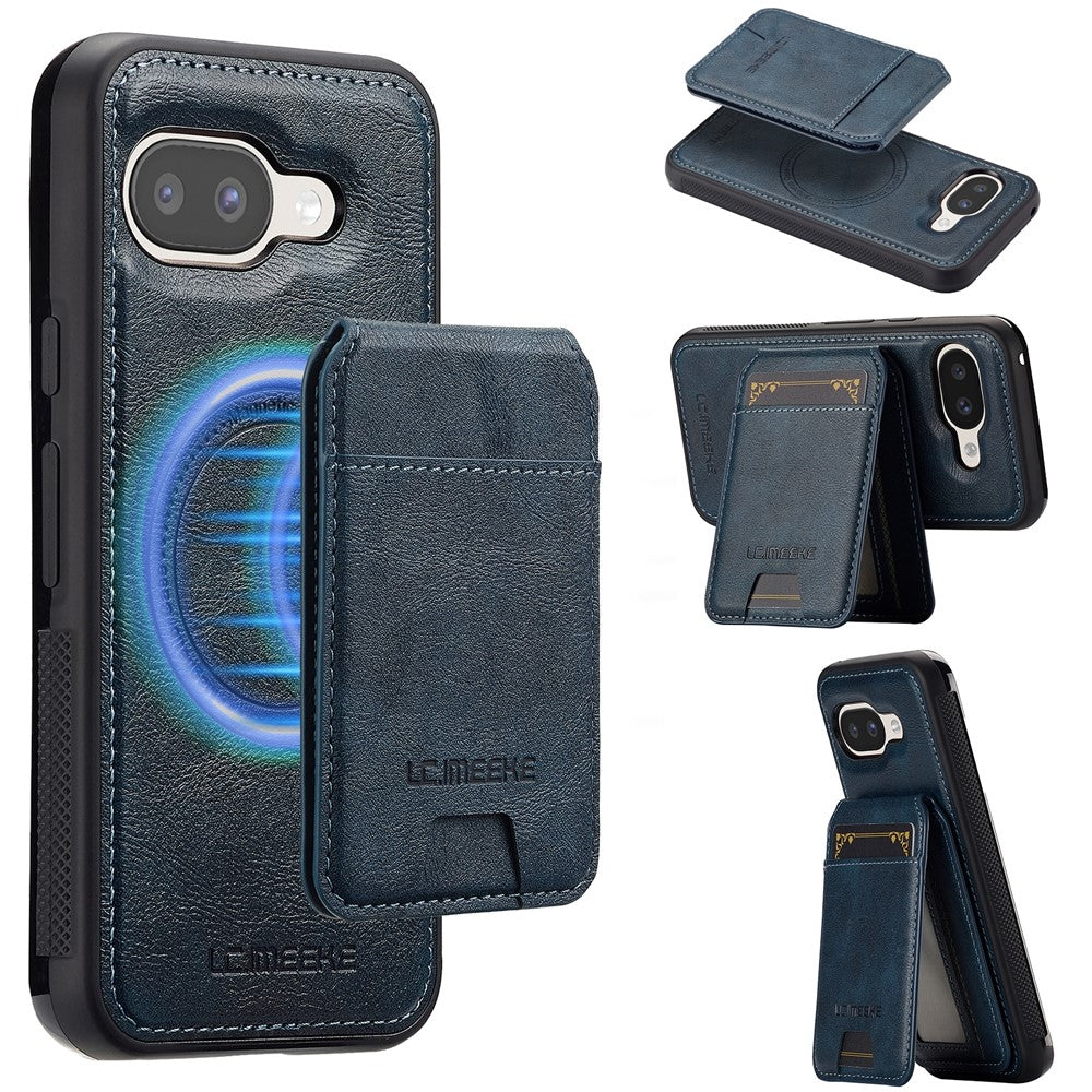 LC.IMEEKE L3 For Google Pixel 10a Magnetic Case Detachable Card Holder Leather TPU Mobile Cover
