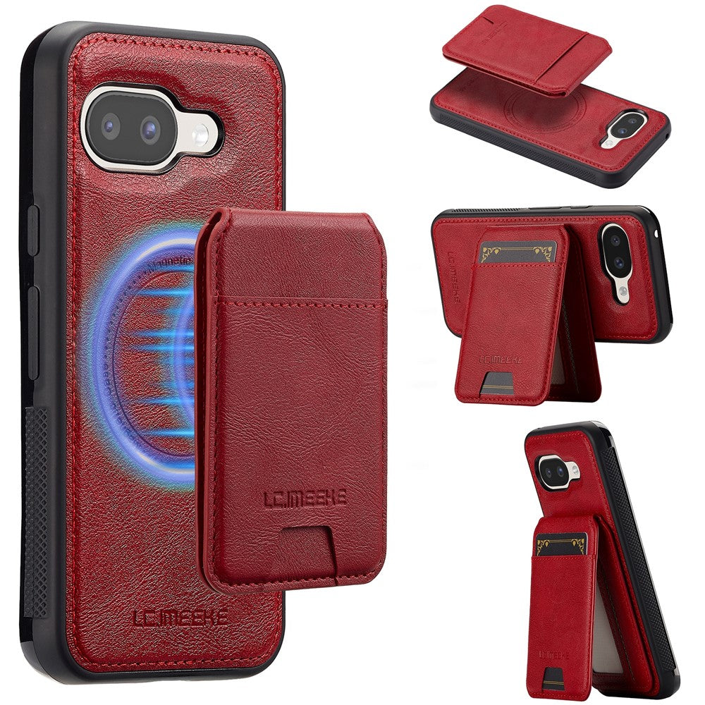 LC.IMEEKE L3 For Google Pixel 10a Magnetic Case Detachable Card Holder Leather TPU Mobile Cover