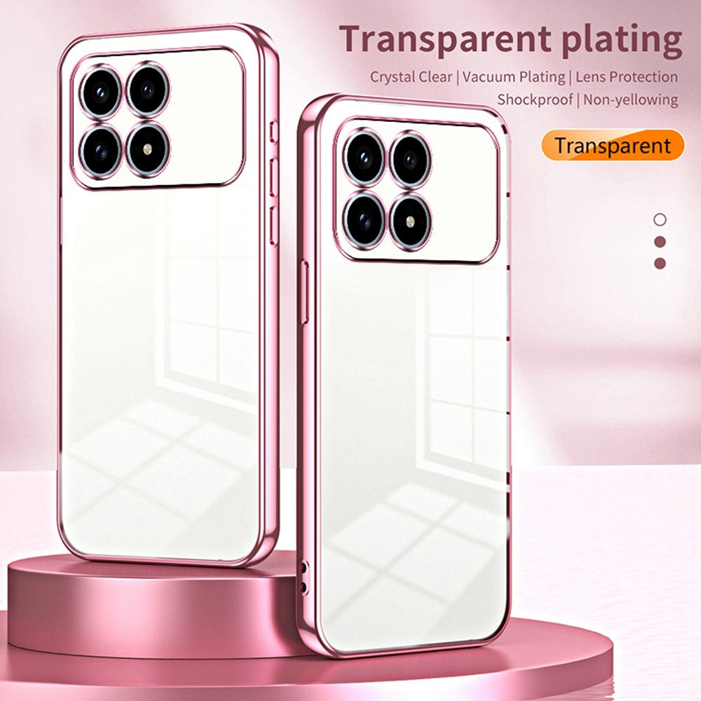 Phone Case For Xiaomi Poco F8 Pro 5G  /  Redmi K90 5G Electroplating Frame Soft TPU Phone Cover