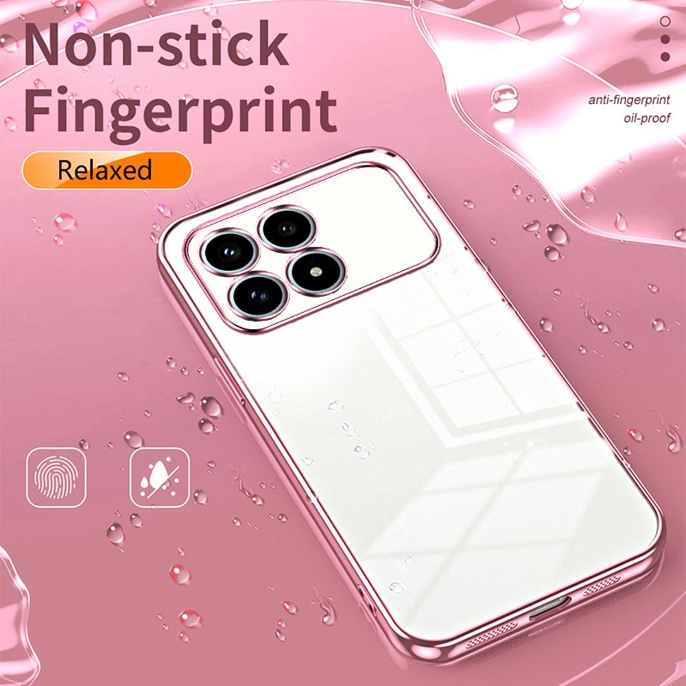 Phone Case For Xiaomi Poco F8 Pro 5G  /  Redmi K90 5G Electroplating Frame Soft TPU Phone Cover