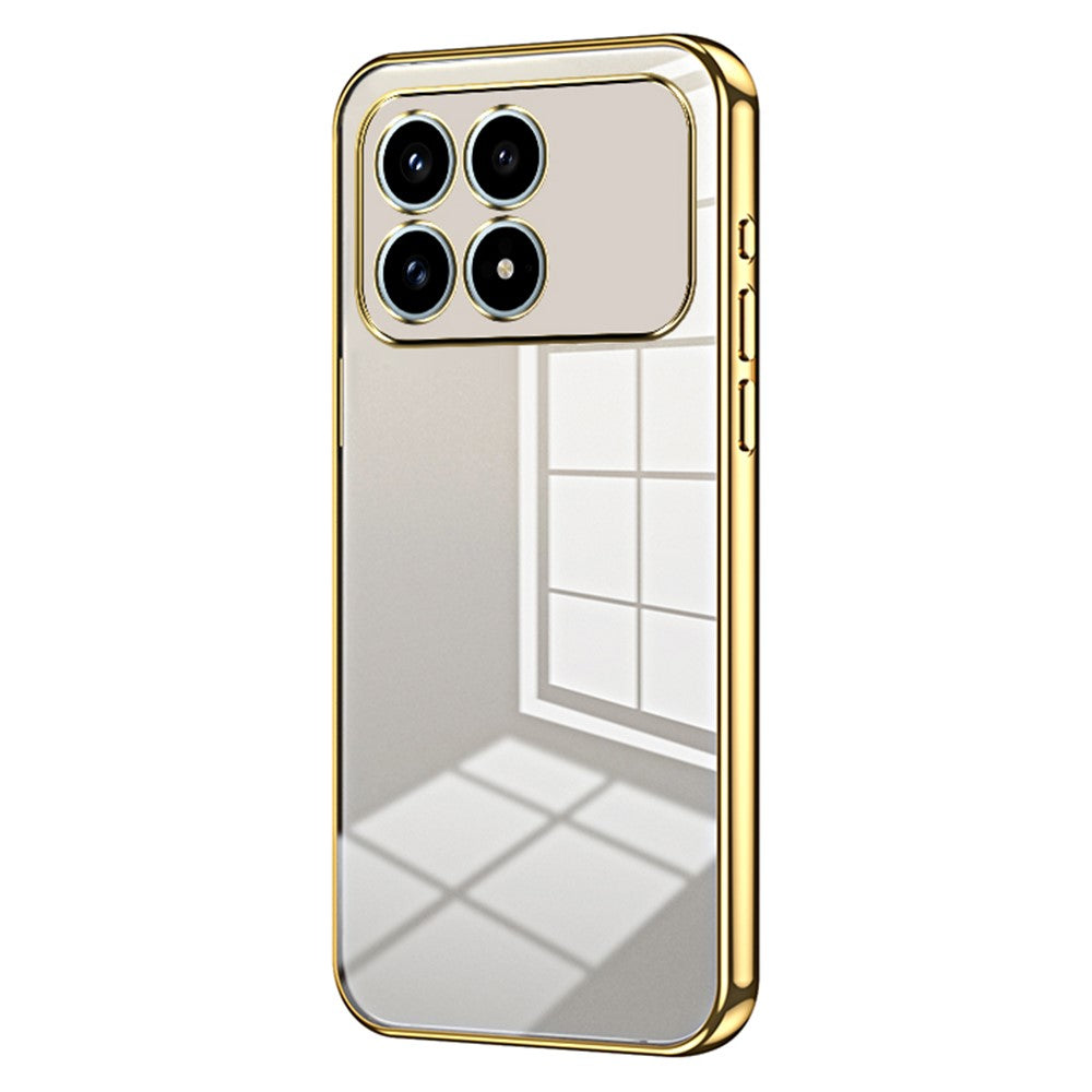 Phone Case For Xiaomi Poco F8 Pro 5G  /  Redmi K90 5G Electroplating Frame Soft TPU Phone Cover
