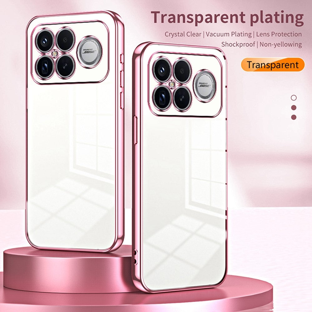 Phone Case For Xiaomi Poco F8 Ultra  /  Redmi K90 Pro Max 5G Electroplating Frame Soft TPU Phone Cover