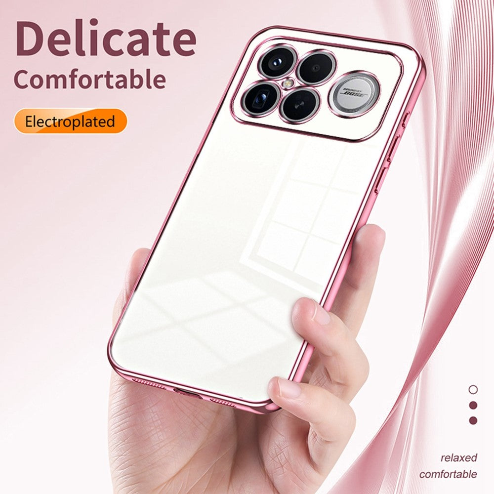 Phone Case For Xiaomi Poco F8 Ultra  /  Redmi K90 Pro Max 5G Electroplating Frame Soft TPU Phone Cover