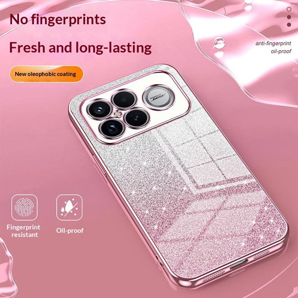 Phone Case For Xiaomi Poco F8 Ultra  /  Redmi K90 Pro Max 5G Electroplating Gradient Glitter TPU Phone Cover
