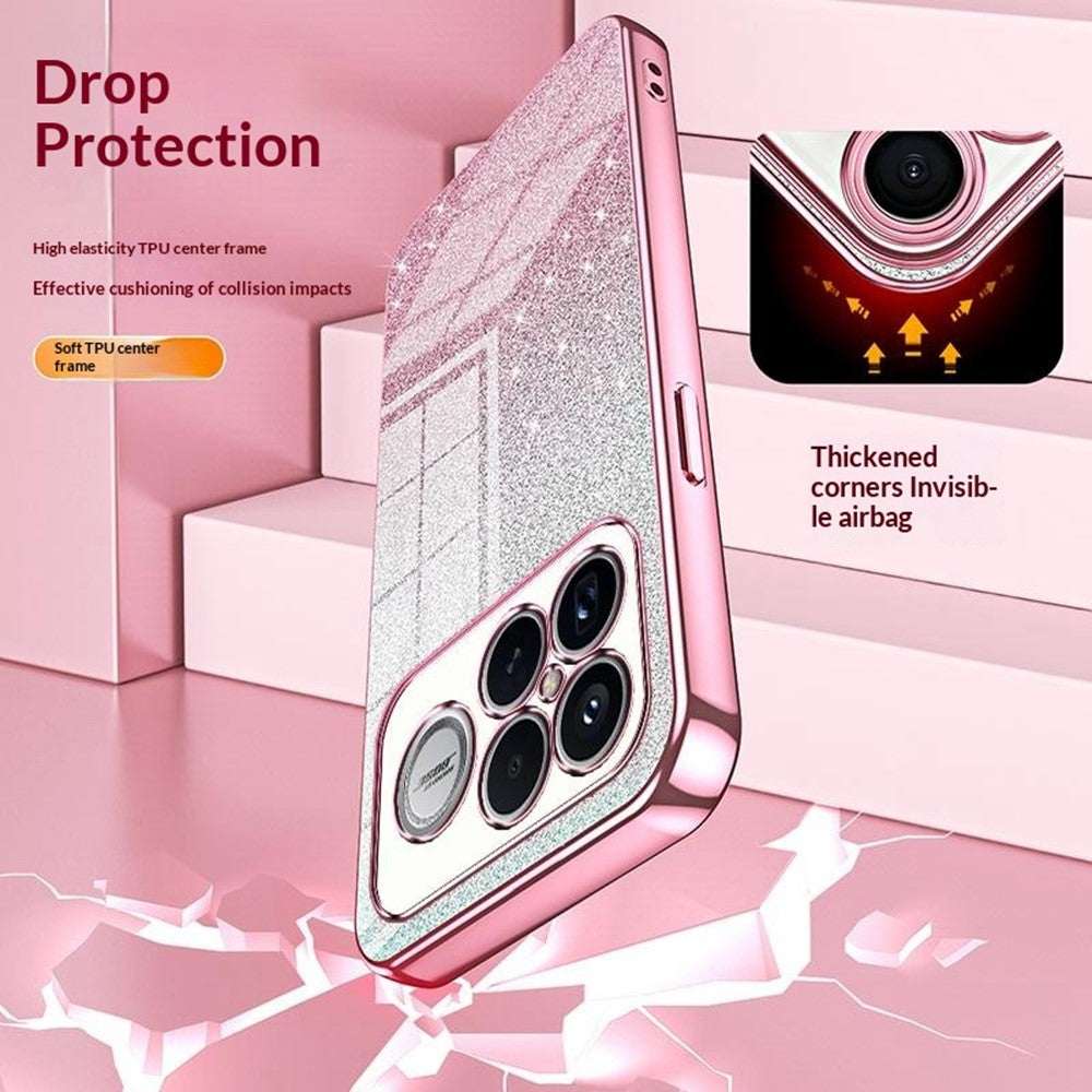 Phone Case For Xiaomi Poco F8 Ultra  /  Redmi K90 Pro Max 5G Electroplating Gradient Glitter TPU Phone Cover
