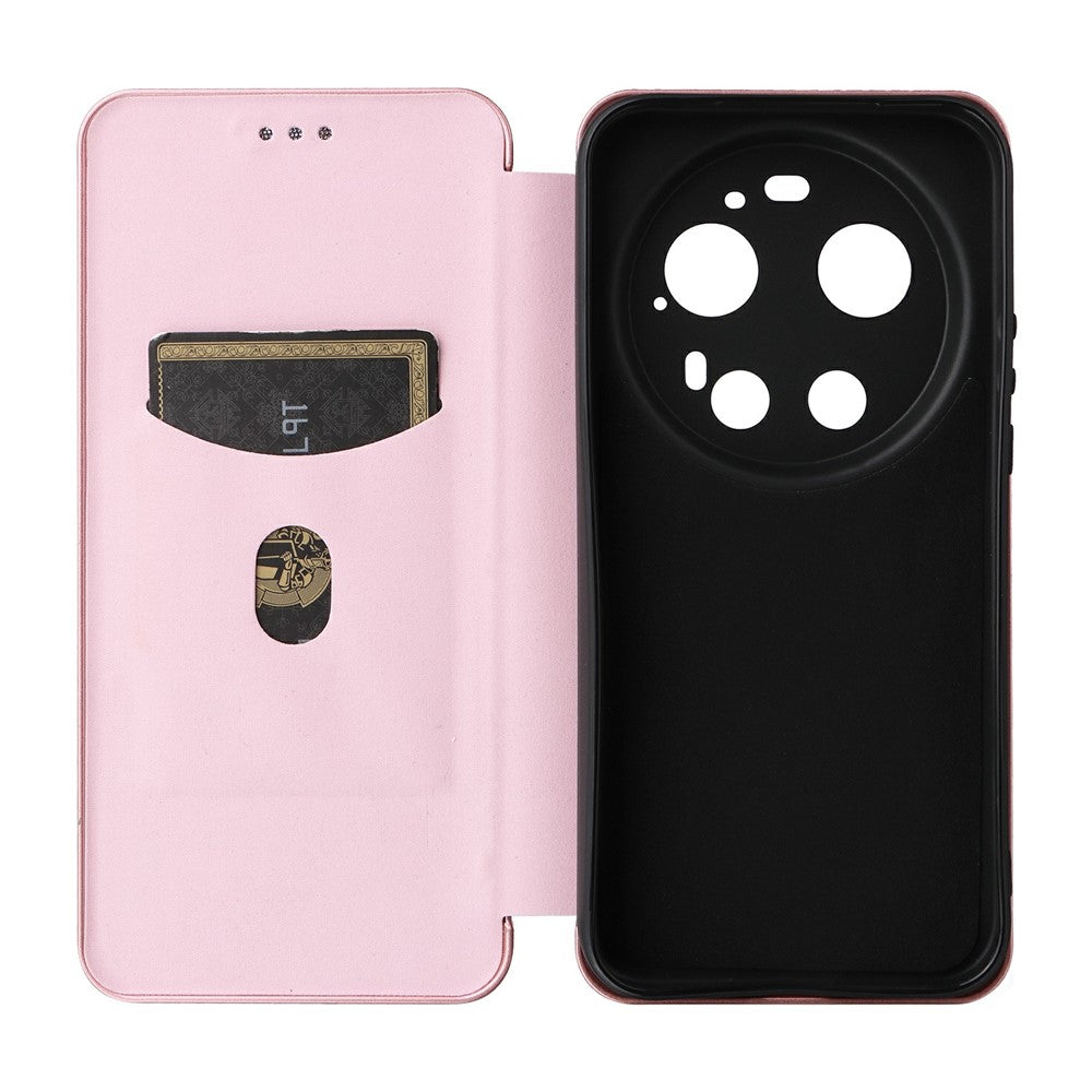 For Xiaomi 17 Ultra 5G Case Carbon Fiber Texture Drop-Proof PU Leather Phone Cover