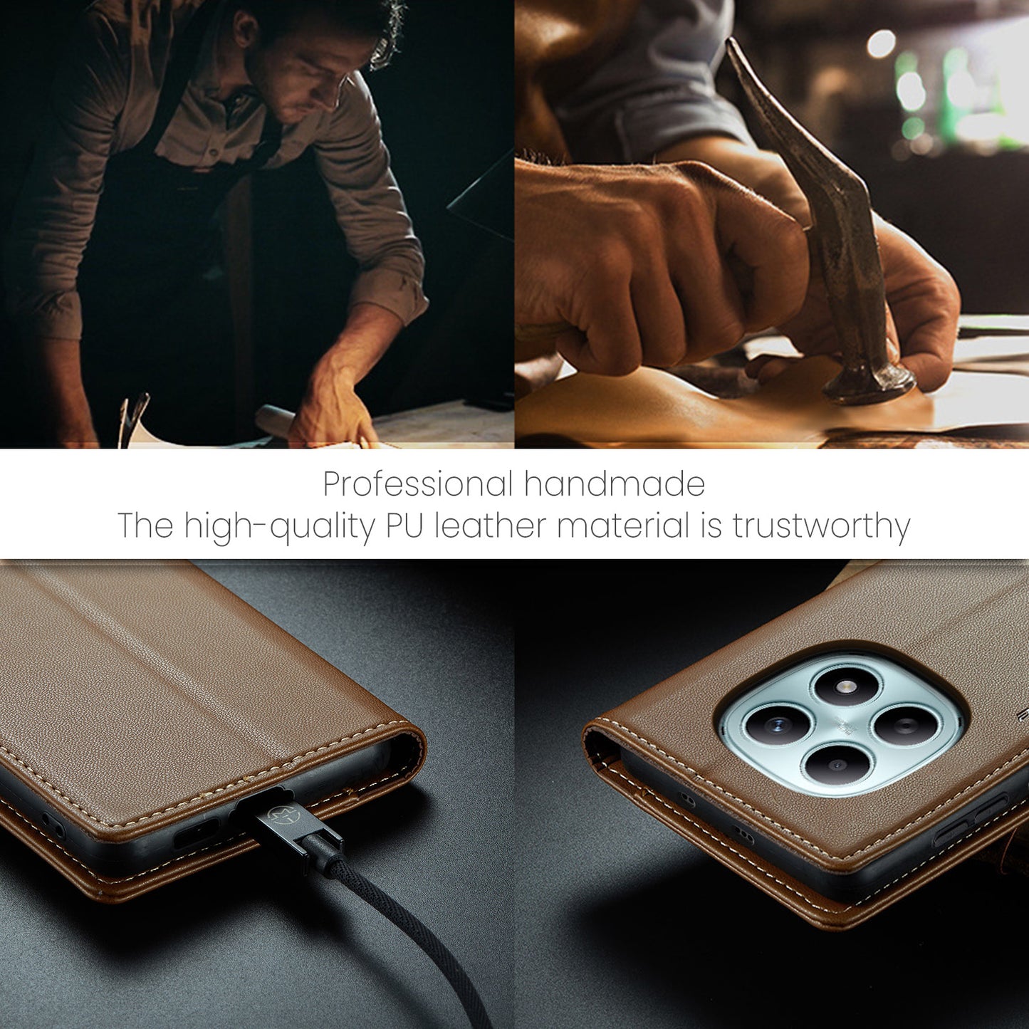 CASEME For Xiaomi Redmi Note 15 5G (Global) / Xiaomi Poco M8 5G / Xiaomi Redmi Note 15 4G (Global) Case  023 Series RFID Blocking Wallet Stand Glossy Litchi Texture Leather Phone Cover