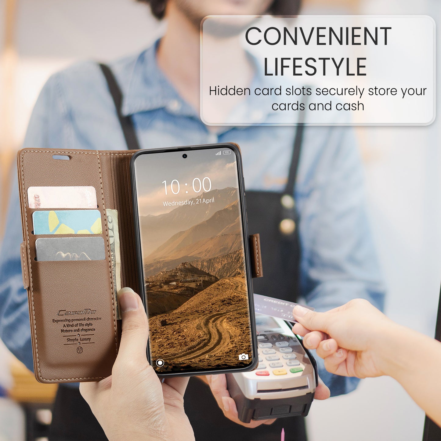 CASEME For Xiaomi Redmi Note 15 5G (Global) / Xiaomi Poco M8 5G / Xiaomi Redmi Note 15 4G (Global) Case  023 Series RFID Blocking Wallet Stand Glossy Litchi Texture Leather Phone Cover