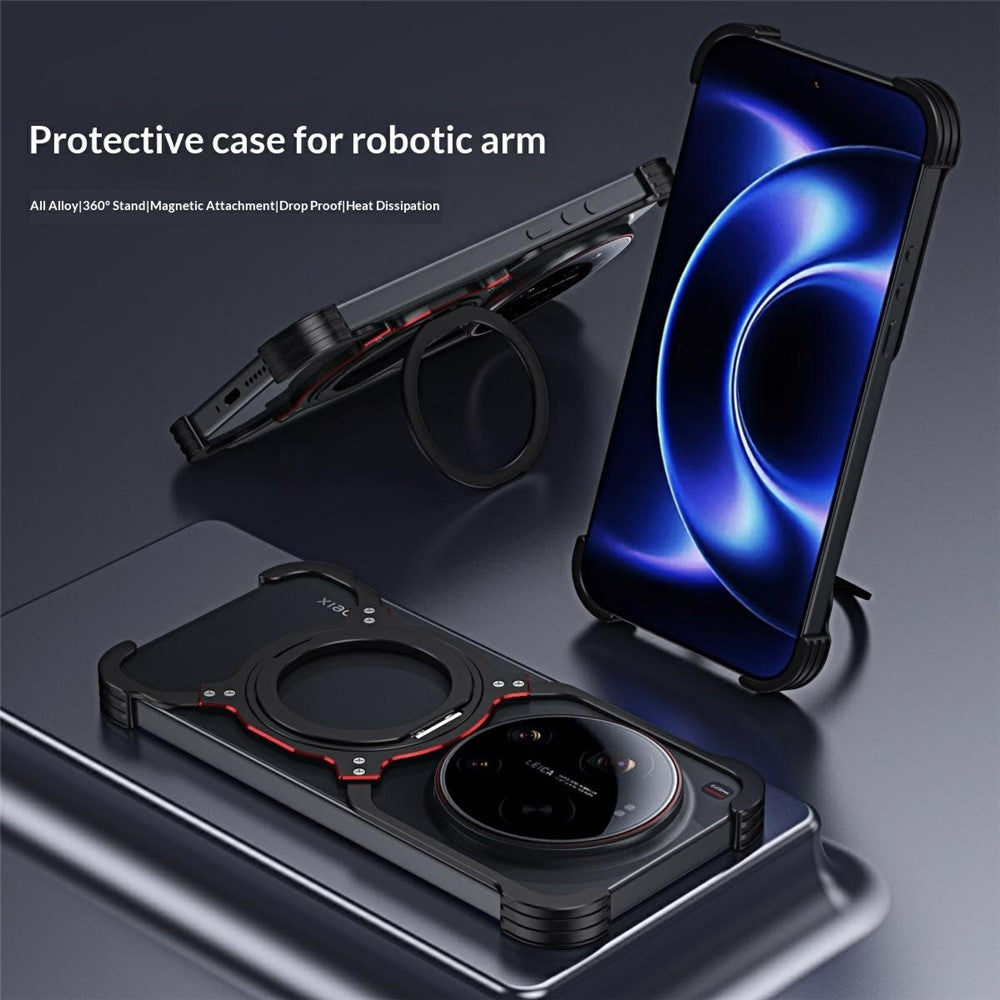 Xiaomi 17 Ultra 5G – Magnetische Handyhülle aus Metall, mit Ständer