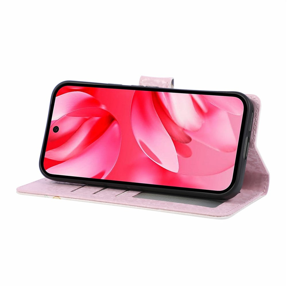 For Google Pixel 10a Case RFID Blocking Flower Leather Phone Cover