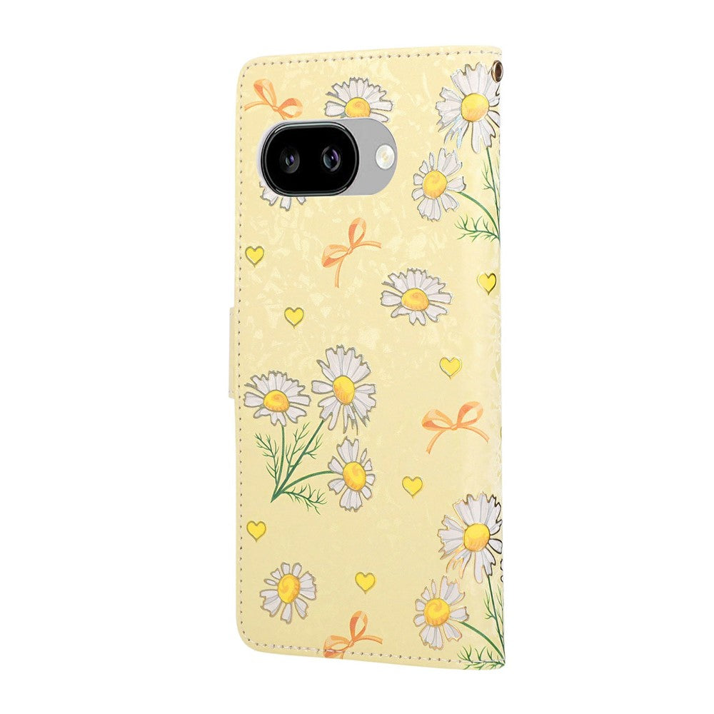 For Google Pixel 10a Case RFID Blocking Flower Leather Phone Cover