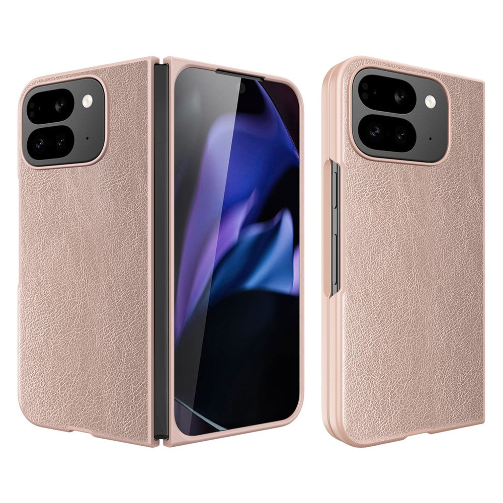 For Google Pixel 10 Pro Fold Case PU Leather PC Litchi Coated Phone Cover with Screen  /  Lens Film