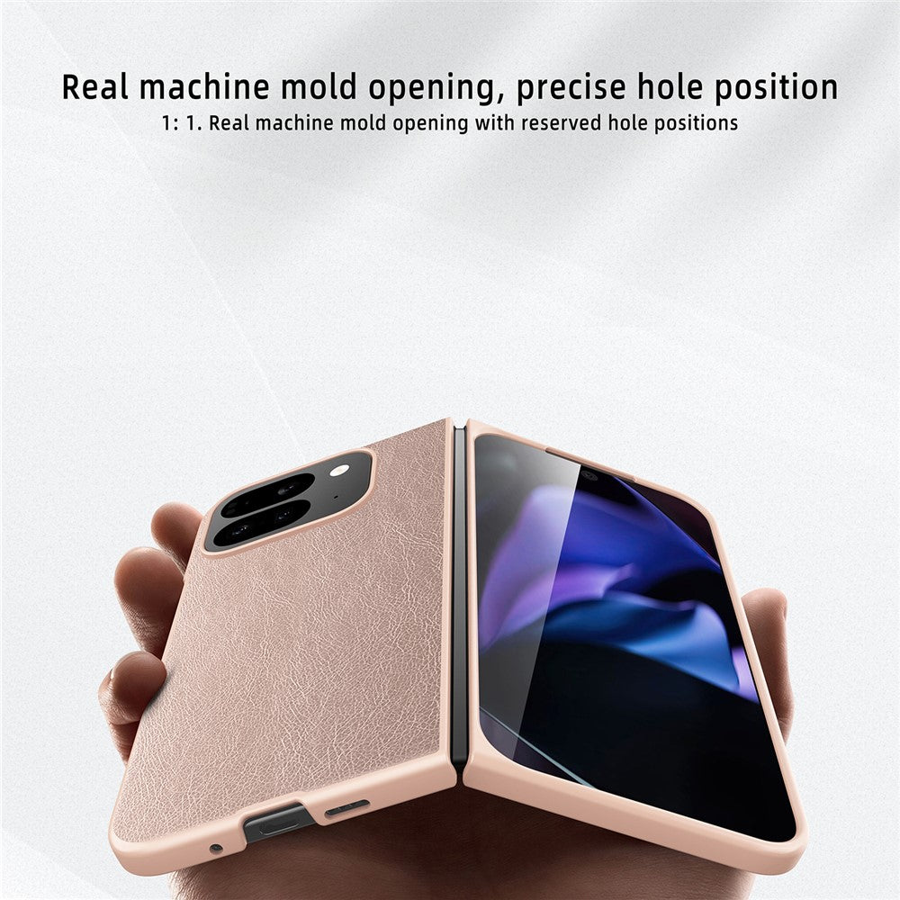 For Google Pixel 10 Pro Fold Case PU Leather PC Litchi Coated Phone Cover with Screen  /  Lens Film