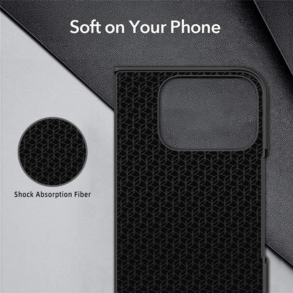 For Google Pixel 10 Pro Fold Case PU Leather PC Litchi Coated Phone Cover with Screen  /  Lens Film