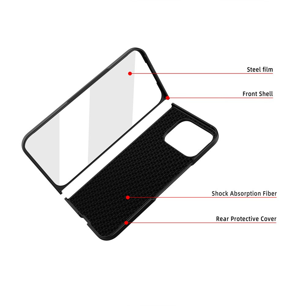 For Google Pixel 10 Pro Fold Case PU Leather PC Litchi Coated Phone Cover with Screen  /  Lens Film
