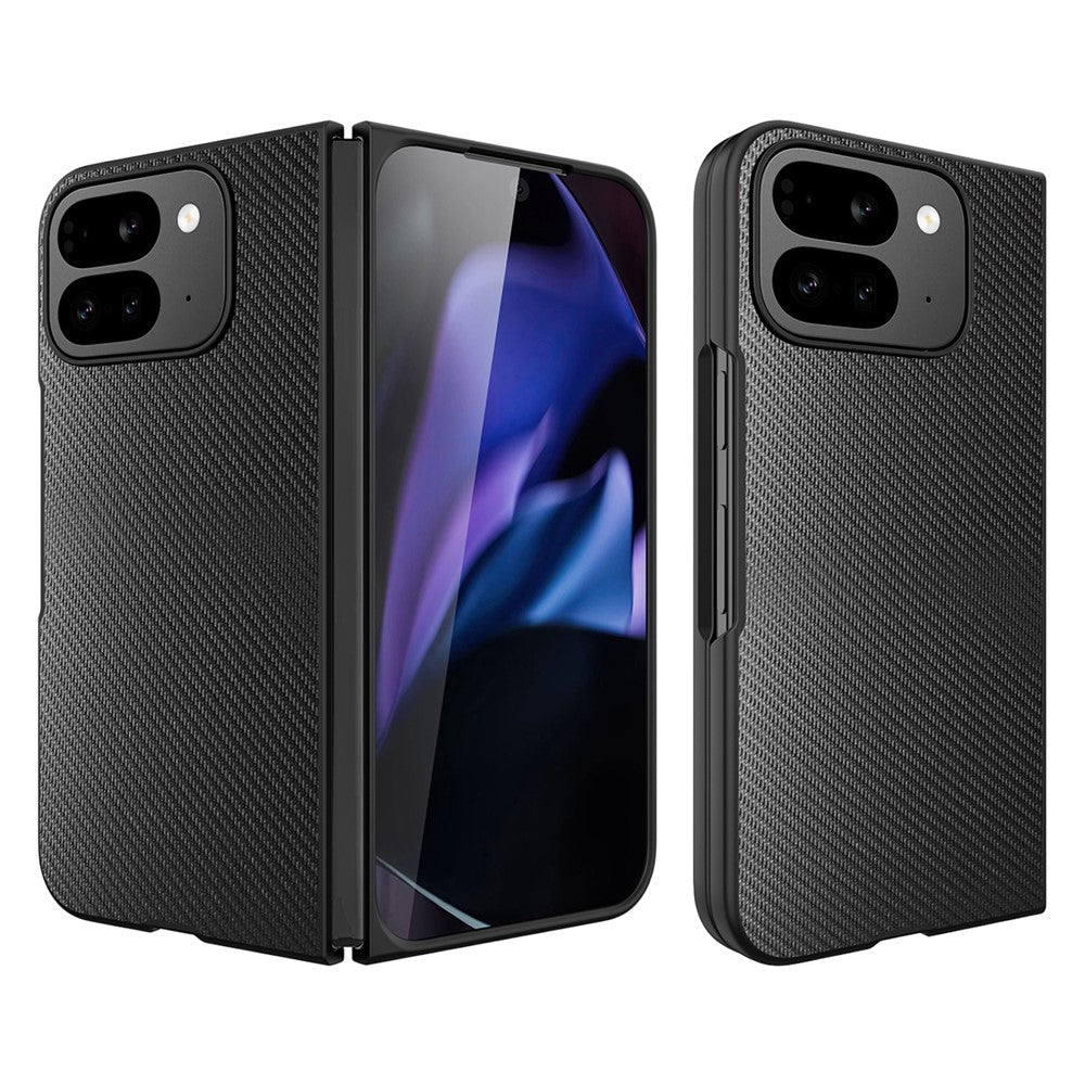 For Google Pixel 10 Pro Fold Case PU Leather PC Litchi Coated Phone Cover with Screen  /  Lens Film
