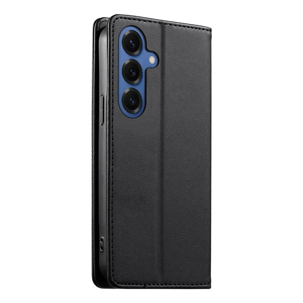 For Samsung Galaxy S26 Wallet Stand Case Line Splicing TPU PU Leather Phone Cover