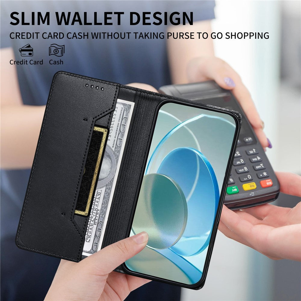 For Samsung Galaxy S26 Ultra Wallet Stand Case Line Splicing TPU PU Leather Phone Cover