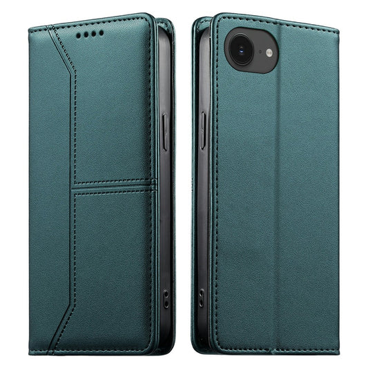 For iPhone 17e / 16e Wallet Stand Case Line Splicing TPU PU Leather Phone Cover