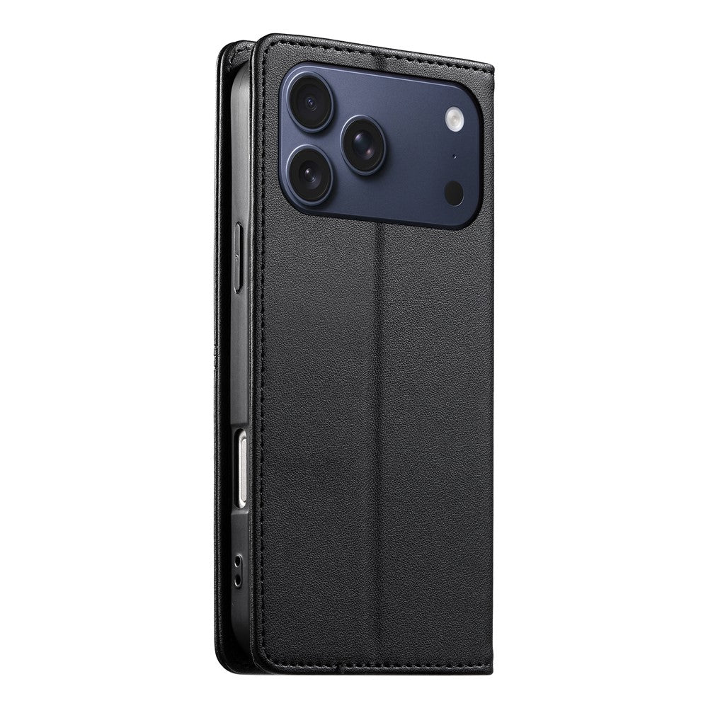 For iPhone 18 Pro Max / 17 Pro Max Wallet Stand Case Line Splicing TPU PU Leather Phone Cover