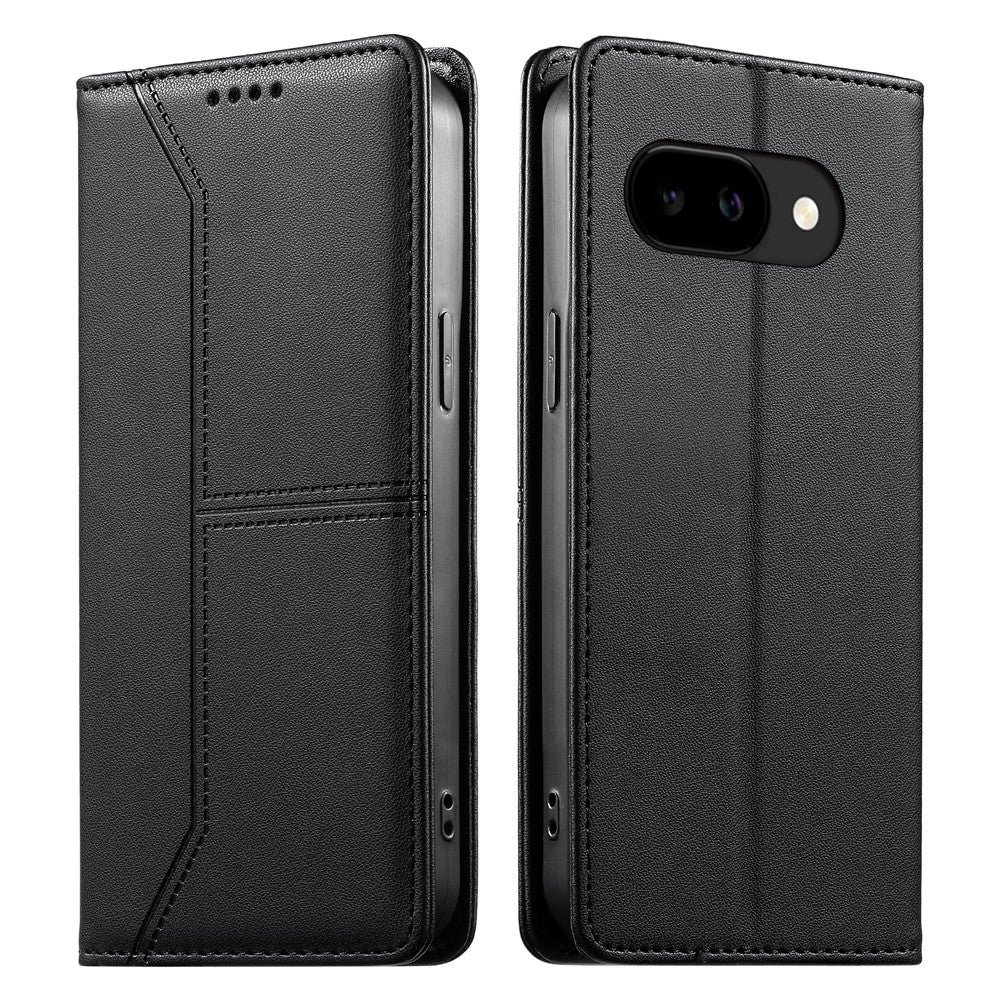 For Google Pixel 10a Wallet Stand Case Line Splicing TPU PU Leather Phone Cover