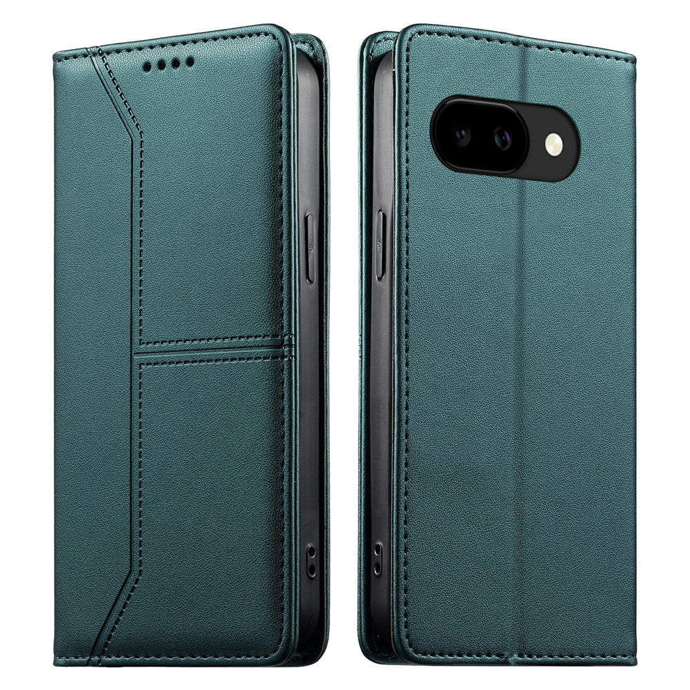 For Google Pixel 10a Wallet Stand Case Line Splicing TPU PU Leather Phone Cover