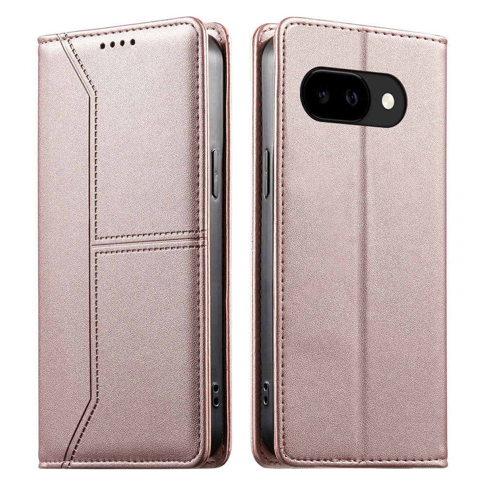 For Google Pixel 10a Wallet Stand Case Line Splicing TPU PU Leather Phone Cover