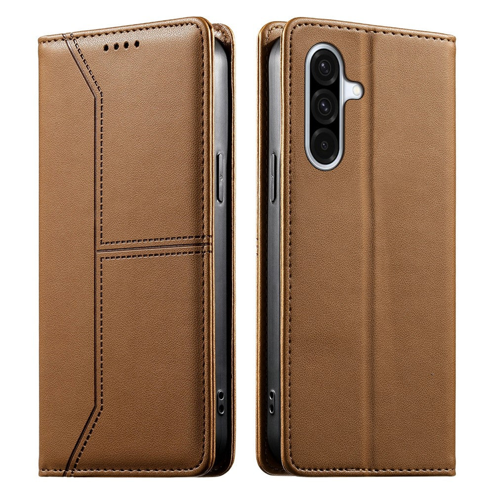 For Samsung Galaxy A37 5G Wallet Stand Case Line Splicing TPU PU Leather Phone Cover