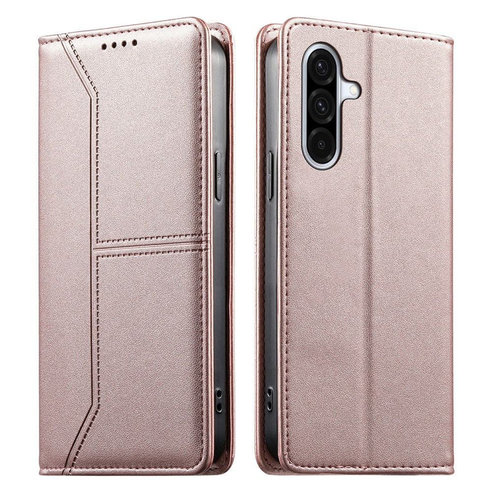For Samsung Galaxy A37 5G Wallet Stand Case Line Splicing TPU PU Leather Phone Cover