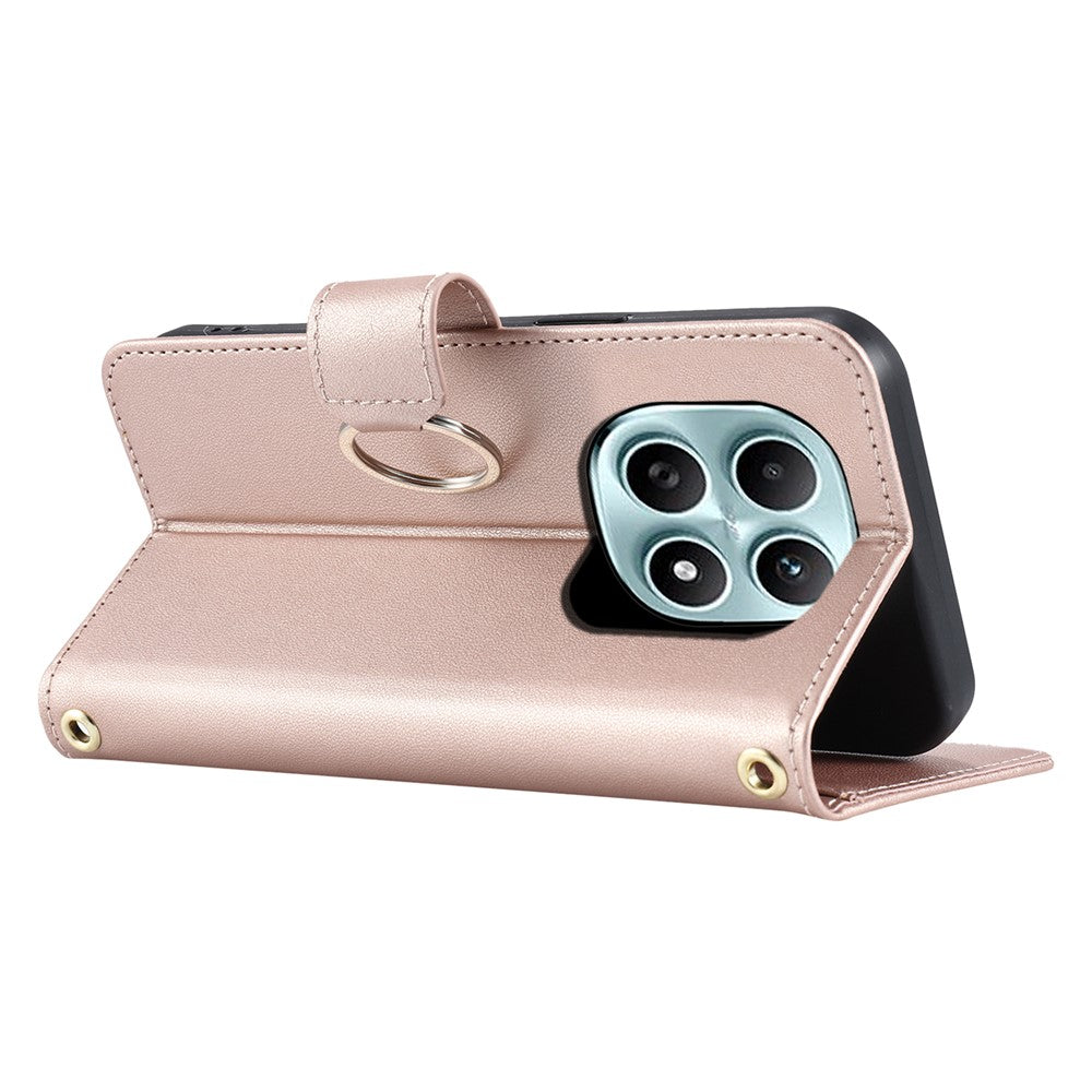 Crossbody Leather Case for Xiaomi Redmi Note 15 5G (Global) / 15 4G (Global) / Poco M8 5G Ring Buckle Wallet Stand Rhombus Mobile Cover