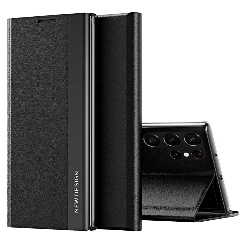Galaxy S23 Ultra Klappbare Hülle – elegant, stoßfest, mit Ständer & galvanisierter Oberfläche