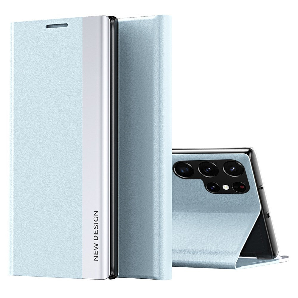Galaxy S23 Ultra Klappbare Hülle – elegant, stoßfest, mit Ständer & galvanisierter Oberfläche