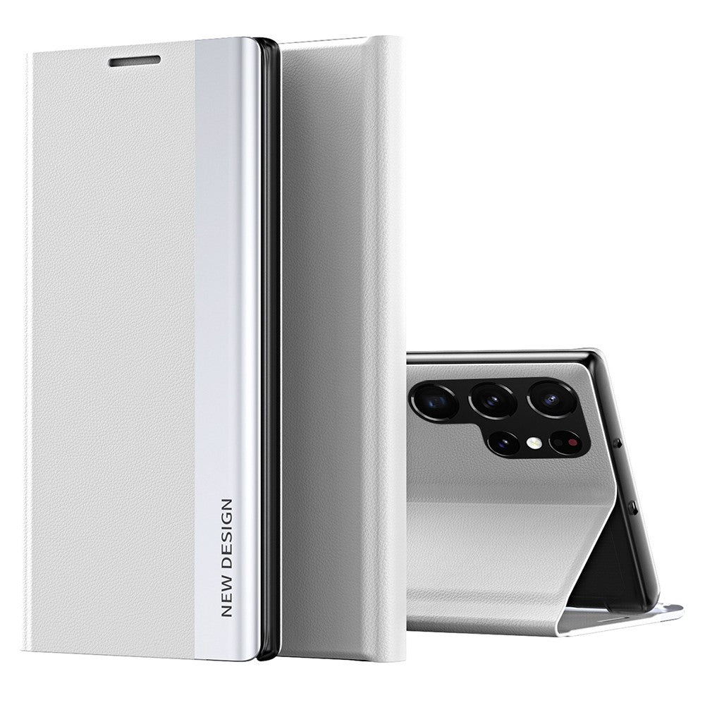 Galaxy S23 Ultra Klappbare Hülle – elegant, stoßfest, mit Ständer & galvanisierter Oberfläche
