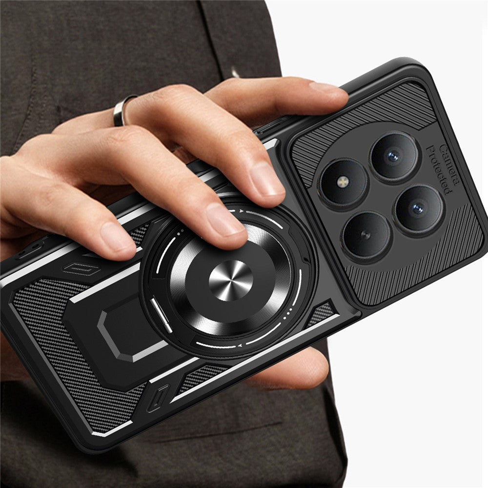 Magnetic Case For Xiaomi Poco M8 Pro 5G  /  Redmi Note 15 Pro+ 5G (Global) Rotating Kickstand TPU + PC Phone Cover