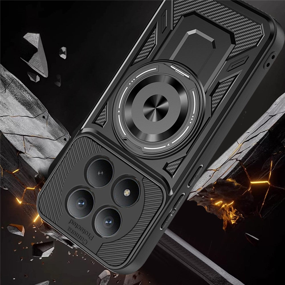 Magnetic Case For Xiaomi Poco M8 Pro 5G  /  Redmi Note 15 Pro+ 5G (Global) Rotating Kickstand TPU + PC Phone Cover