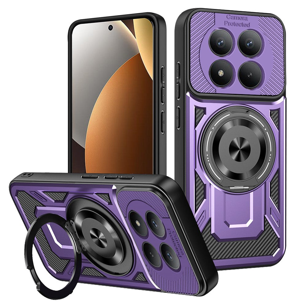 Magnetic Case For Xiaomi Poco M8 Pro 5G  /  Redmi Note 15 Pro+ 5G (Global) Rotating Kickstand TPU + PC Phone Cover
