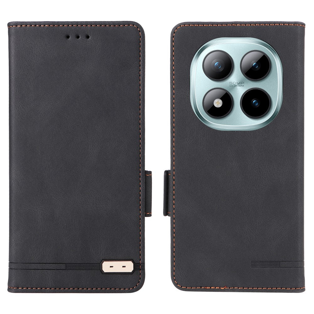For Xiaomi Redmi Note 15 Pro+ 5G (Global)  /  Poco M8 Pro 5G Case Leather Wallet Flip Phone Cover with Hardware Decor