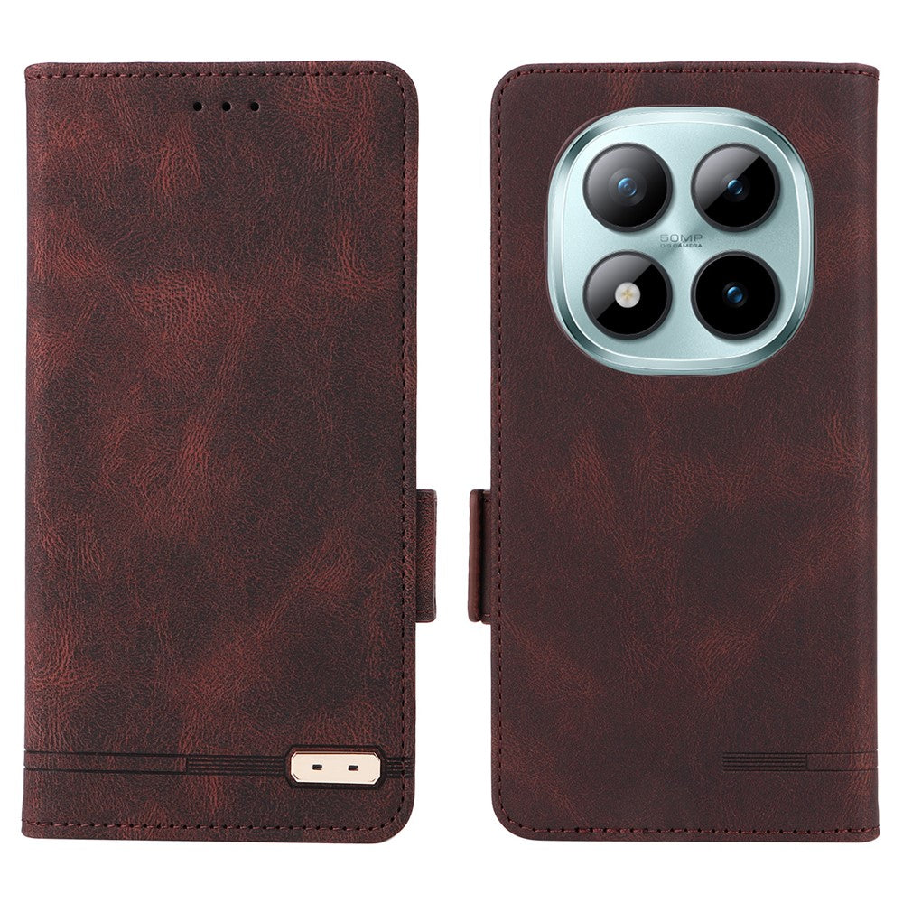 For Xiaomi Redmi Note 15 Pro+ 5G (Global)  /  Poco M8 Pro 5G Case Leather Wallet Flip Phone Cover with Hardware Decor