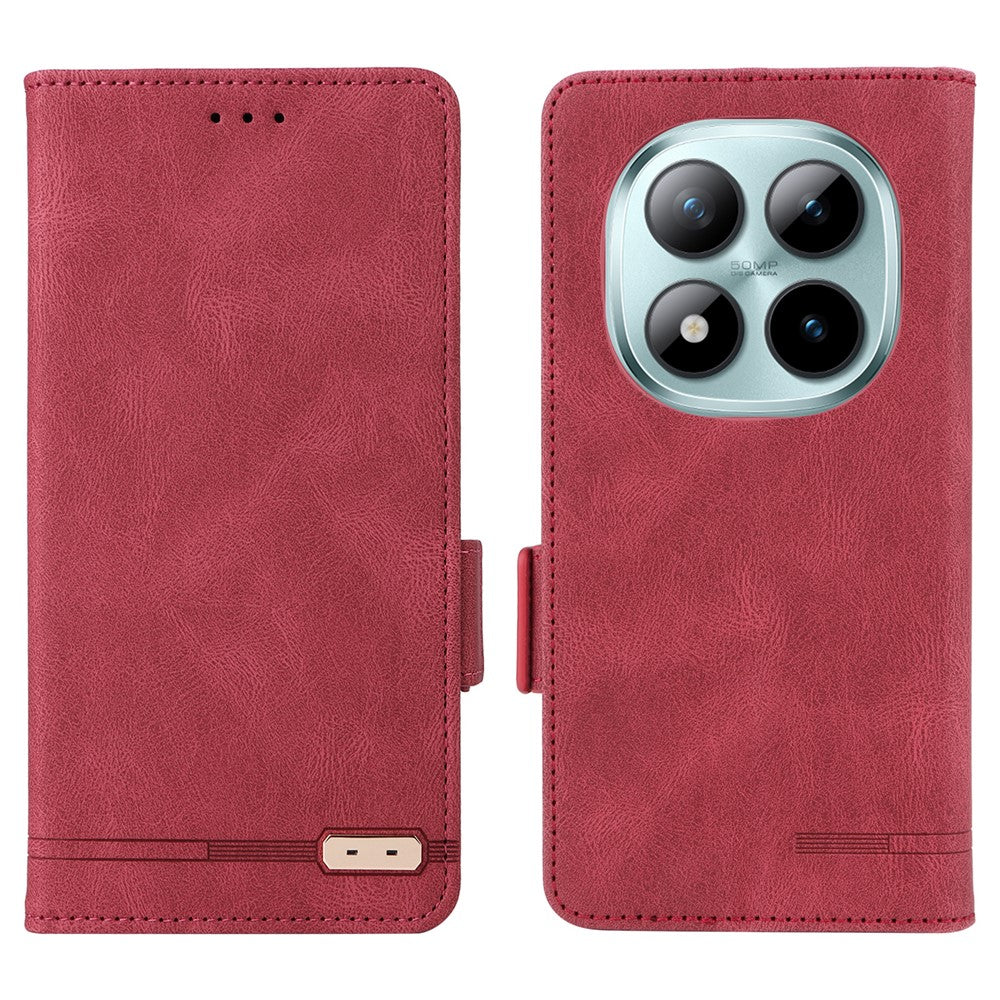 For Xiaomi Redmi Note 15 Pro+ 5G (Global)  /  Poco M8 Pro 5G Case Leather Wallet Flip Phone Cover with Hardware Decor