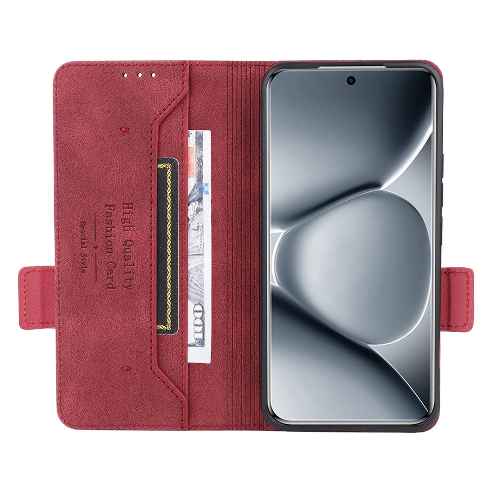 For Xiaomi Redmi Note 15 Pro+ 5G (Global)  /  Poco M8 Pro 5G Case Leather Wallet Flip Phone Cover with Hardware Decor
