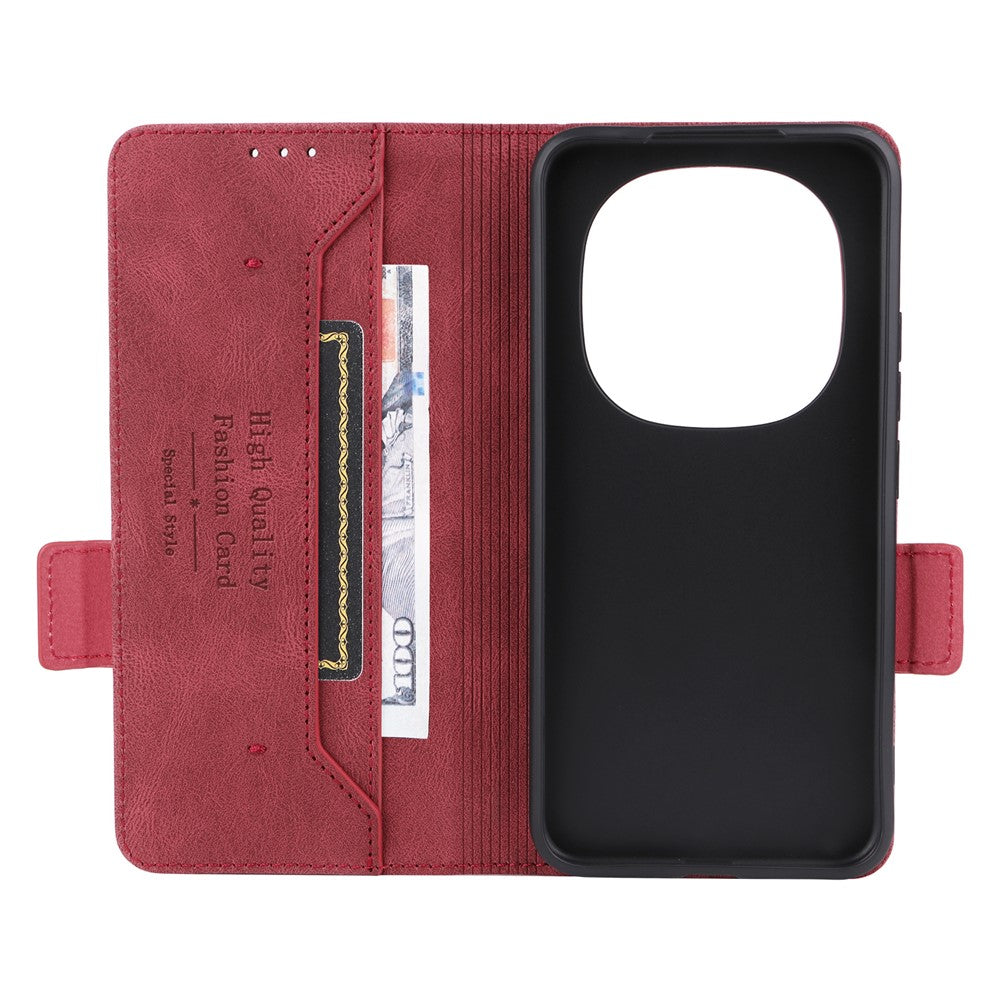 For Xiaomi Redmi Note 15 Pro+ 5G (Global)  /  Poco M8 Pro 5G Case Leather Wallet Flip Phone Cover with Hardware Decor