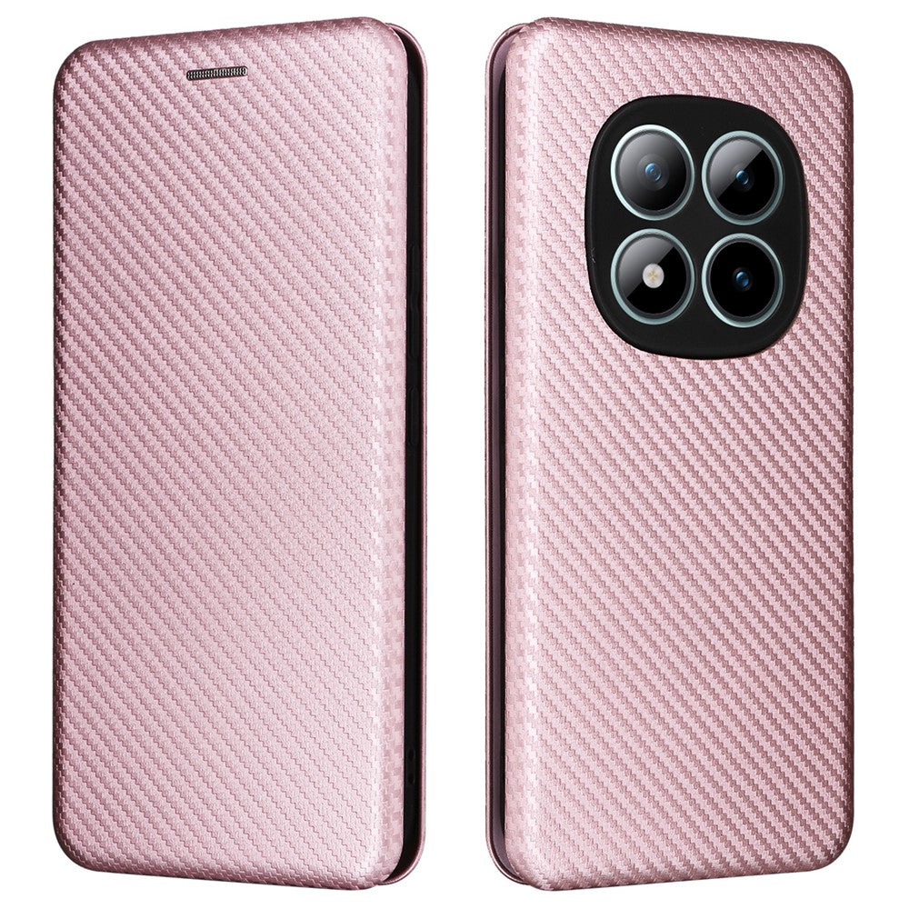 For Xiaomi Redmi Note 15 Pro+ 5G (Global)  /  Poco M8 Pro 5G Case Carbon Fiber Texture Drop-Proof PU Leather Phone Cover